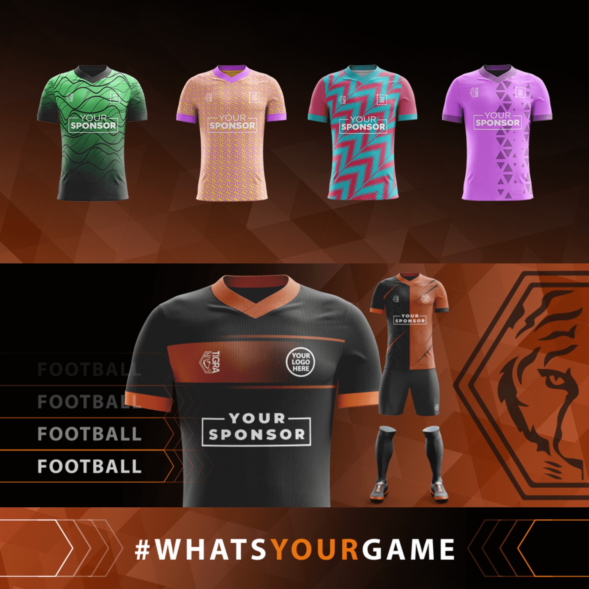 Variety of Custom Sports Kits